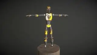 Robototron Humanoid Robot Avatar Turntable Demo - Construction Bot Skin