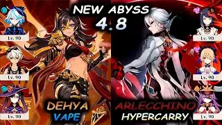 C1 Dehya Vape & C3 Arlecchino Hypercarry | Spiral Abyss 4.8 | Genshin Impact | 4K