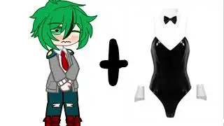Deku in a bunny outfit