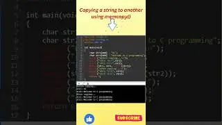 Use of memcpy() function in C // Coping a string into another using memcopy function