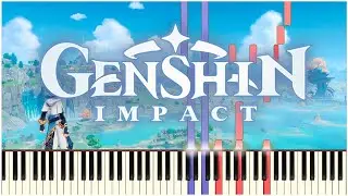 Springvale Theme (Genshin Impact) - Synthesia / Piano Tutorial