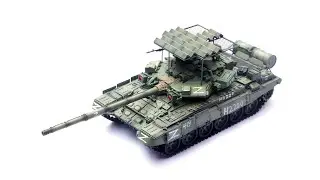88model1/72俄罗斯T-90A主战坦克树脂成品模型开箱测评