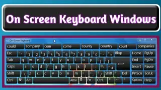 On Screen Keyboard On Computer
