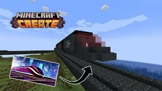 I built a CYBERPUNK MAGLEV TRAIN in MINECRAFT CREATE