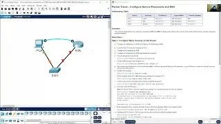 26.2.4 Packet Tracer - Configure Secure Passwords and SSH