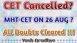 MHTCET CANCELLED??? OR DATES DECLARED 😳😰 MHT-CET LATEST UPDATES