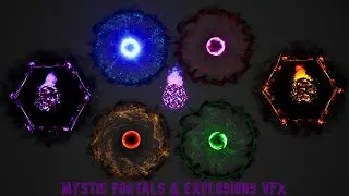 Unreal Engine 5 Markatplace Mystic Portals & Explosions VFX Asset Pack / VRhinoFX