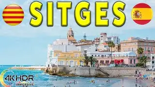 4K SITGES 🇪🇸 Spain - Evening Walk Summer August 2024 | Catalonia #travelsitges