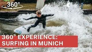 360° Experience: River Surfing in Munich, Germany (8K 360° video)