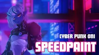 CYBER_ONI | procreate speedpaint