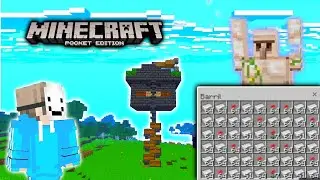 Construir a farm de ferro com Trident Killer minecraft Bedrock