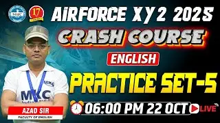Airforce X/Y Group 2 2025 🎥🔴|| Air force English Practice Set - 5 