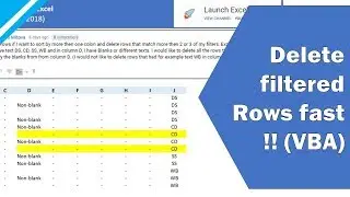 Excel Tutorial: How to use VBA to delete filtered rows (fast!!) ... but not delete hidden rows
