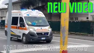 [RARE] Passaggio ambulanza della Misericordia Di Montevarchi in emergenza (Montevarchi)