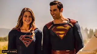 Супермен и Супергёрл спасают людей из Космического Шатла
