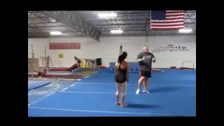Bella Faith gets her Round Off with 3 Back Handsprings and Her Aerial ~ by Bella Sara