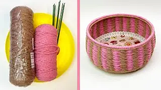 2 Ideas útiles para el hogar // Cómo tejer una canasta de cuerda