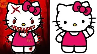 Hello Kitty Horror Version Art 2021 | scary | bhoot | hello kitty | halloween | creepy | ghost | WC