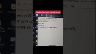 Calendar in Python #shorts #python #short #vickytechpc #project #pythonprojects