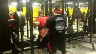 495 raw squat-with wraps. The barbell compound.