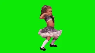 Cute Girl Dancing Green Screen