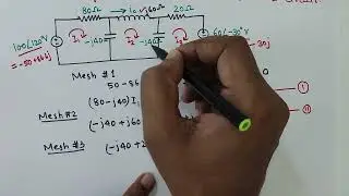 Mesh current analysis problem and equation solving using cramer's rule | Circuit/Network theory