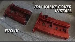 JDM valve cover on the evo ix...