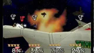 Nintendo All-Star Dairantou Smash Brothers: Fox (4 way battle)