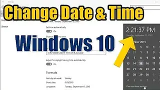 How to change date and time in windows 10