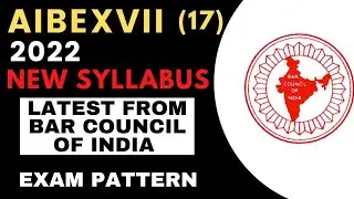 Aibe XVII (17) 2022 | NEW SYLLABUS | ALL INDIA BAR EXAM SYLLABUS 2022