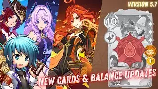 NEW CHARACTER CARDS & BALANCE CHANGES (VERSION 5.7) | Genshin TCG