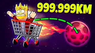 УКРАЛ ТЕЛЕЖКУ И ПРОЛЕТЕЛ 999.999КМ! СИМУЛЯТОР ПОЛЁТА НА ТЕЛЕЖКЕ! ROBLOX Shopping Cart Simulator