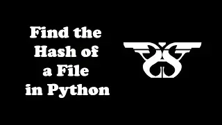 92. How to Find Hash of a File in Python with Code || Cryptography hashlib Module and hexdigest()