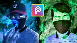 PicsArt Smoke Eye effects with flame fire hand video tutorial