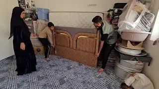Shokoofeh meets her mother; moving the bed to the bedroom