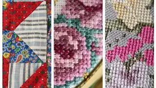 Vlog about embroidery and life. Mill Hill, Emie Bishop. Finished work Just Nan. Patchwork again?