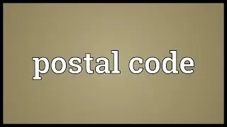 Postal code Meaning