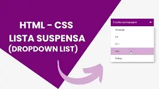 Lista suspensa (Dropdown list) | HTML - CSS