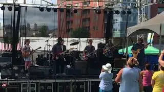 Anna McLaughlin with Jeffrey Attakorah, Jon Hay, Zach Lees - Riverfront Blues Festival Aug 4, 2018