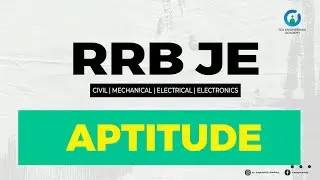 RRB JE | CBT 1 | APTITUDE - LECTURE 1 | FREE CLASS