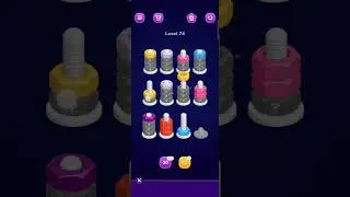 Nut Sort Level 74 Walkthrough | Nuts — Color Sort 74 solution