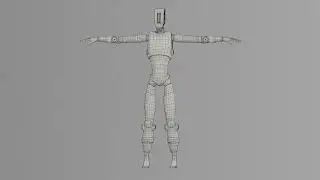 Robototron Humanoid Robot Avatar - Wireframe