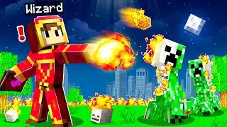 Playing MINECRAFT as FIRE BENDING WIZARDS!