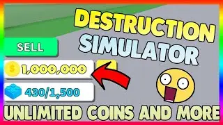 👑WORKING👑OP Script For Destruction Simulator For ...... ROBLOX !!!