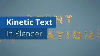 Simulated Kinetic Text with Geometrynodes | Blender Tutorial