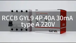 【GEYA RCCB 】GYL9 4P 40A 30mA type A 220V