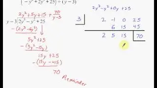Polynomial Long Division vs  Synthetic Division