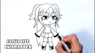 How to Draw Gacha Life Character | Step by step drawing tutorial