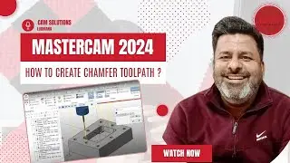 How to create Chamfer toolpath in Mastercam 2024 | Mastercam 2024  में chamfer  कैसे लगायें