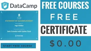 DataCamp Free Certificate | Free Courses | Beginner-Intermediate-Advanced Learning | Lockdown 2.0